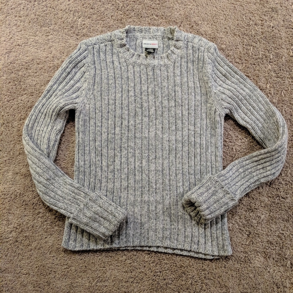 Gray/White Sweater
